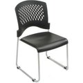 Global Equipment Interion    Plastic Stacking Chair - Black 250606BK